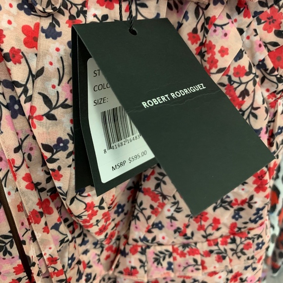 ROBERT RODRIGUEZ Cayana Pleated Floral Dress NWT 4 - Picture 3 of 8